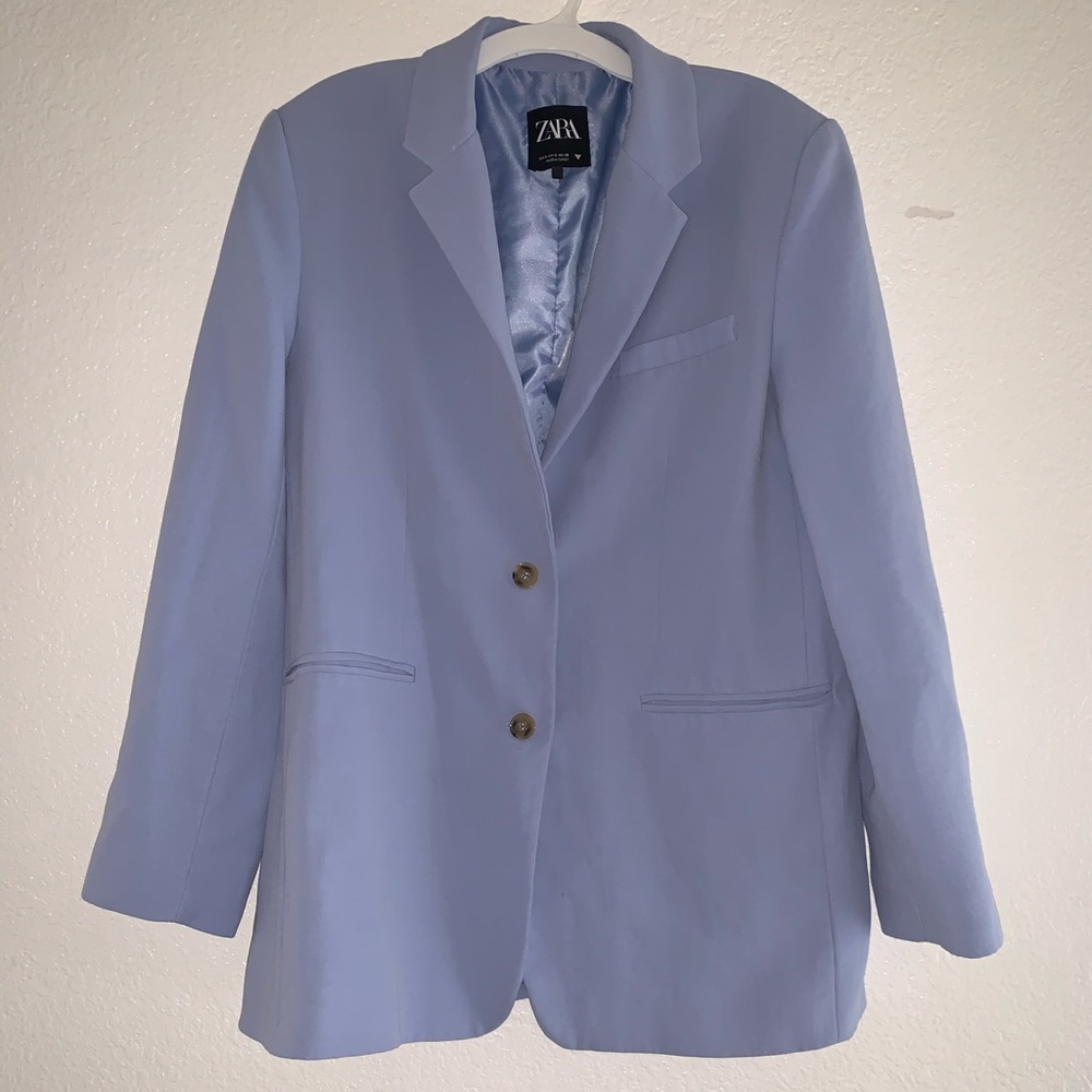 Blue Zara Oversized Blazer - Picture 2 of 11